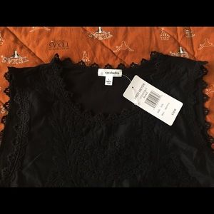 Lace Black Sleeveless Top